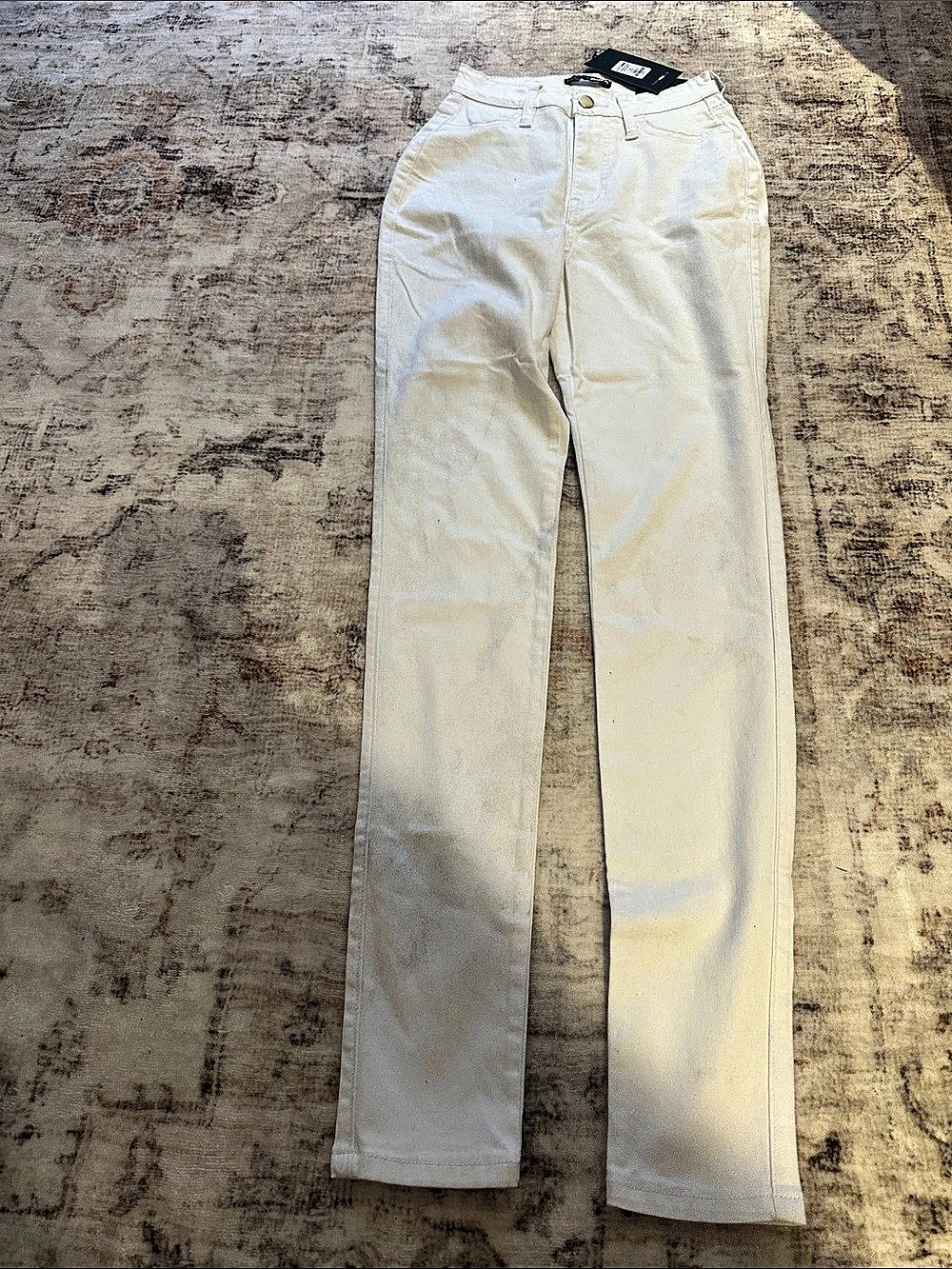 Fashion Nova Straight Leg Pants in White